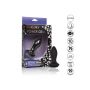 Wibrujący plug analny Calexotics Petite Crystal Probe czarny 9.5 cm - 6