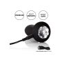 Wibrujący plug analny Calexotics Petite Crystal Probe czarny 9.5 cm - 7