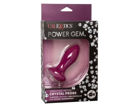 Silikonowy plug wibrujący Power Gem fioletowy 95 cm