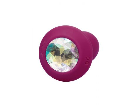 Silikonowy plug wibrujący Power Gem fioletowy 95 cm - 2