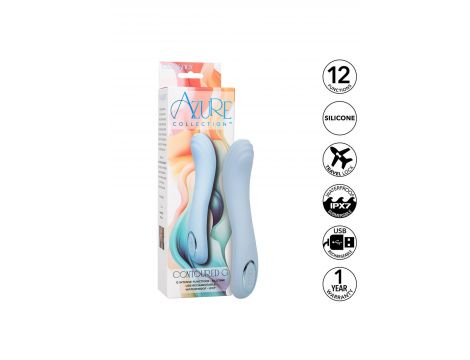 Wibrator punktu G silikonowy Calexotics Azure Collection niebieski - 10