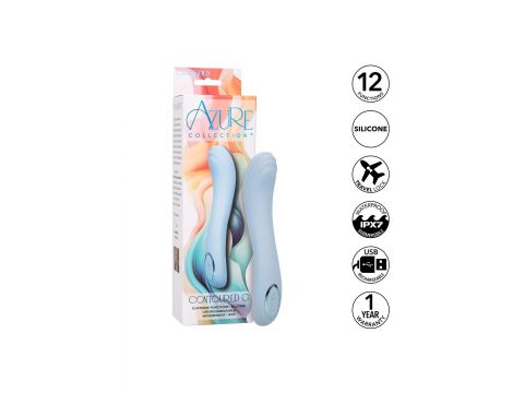Wibrator punktu G silikonowy Calexotics Azure Collection niebieski - 11