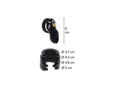 Pas cnoty silikonowy Hidden Desire Large czarny 9 cm - 3