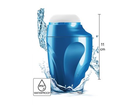 Masturbator Fusion X Aqua Bubble z wibracją niebieski - 5