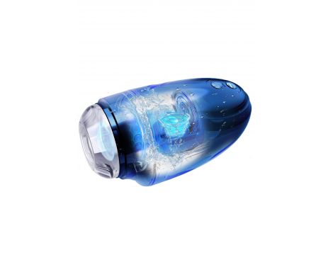 Masturbator Fusion X Aqua Bubble z wibracją niebieski - 8