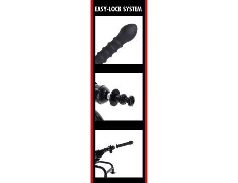 Ribbed Dong Easy-Lock 19 cm Black - 6