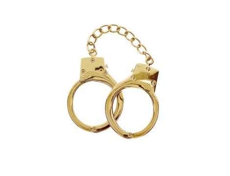 Gold Plated BDSM Handcuffs Gold - 3