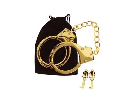 Gold Plated BDSM Handcuffs Gold - 4