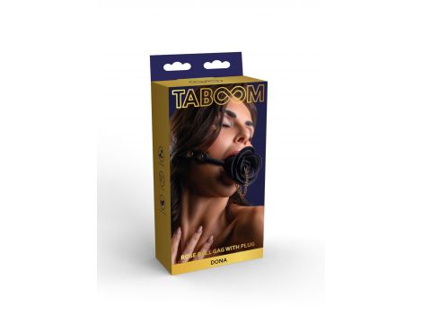 Knebel kulkowy Rose z plugiem Taboom czarny - 4