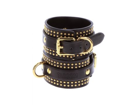 Studded Ankle Cuffs Set Black - 15