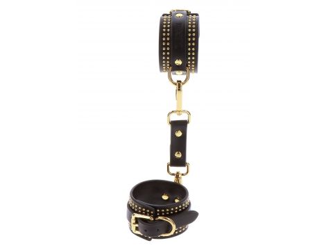 Studded Ankle Cuffs Set Black - 17