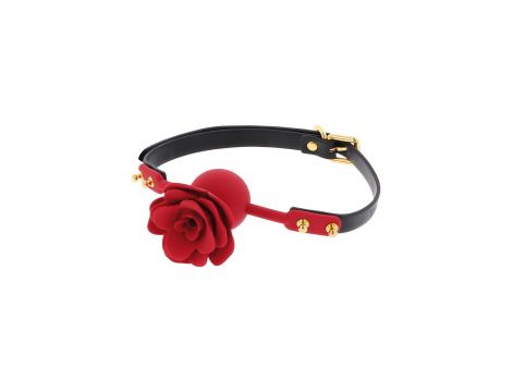 Knebel balonowy Wild Roses Taboom czarny silikonowy 65 cm - 10
