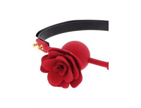 Knebel balonowy Wild Roses Taboom czarny silikonowy 65 cm - 7
