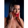 Knebel balonowy Wild Roses Taboom czarny silikonowy 65 cm - 4