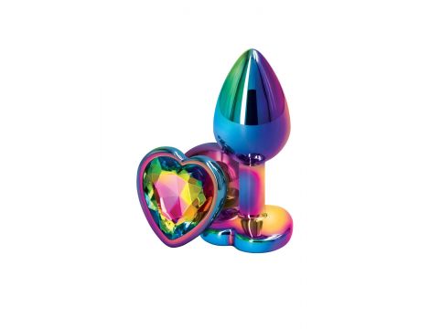 Korek analny serce NS Novelties multicolor S 7 cm