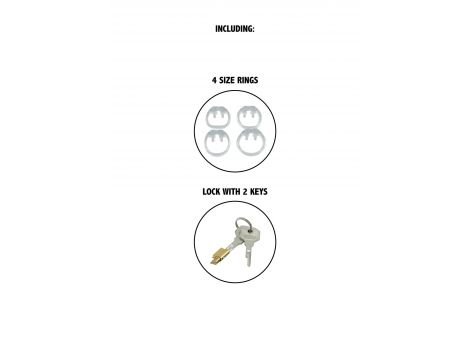 Pas cnoty Clear Control przezroczysty Hidden Desire 10 cm - 5