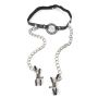 O-Ring Gag Nipple Clamps Black - 4
