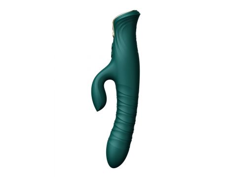 Wibrator króliczek Mose thrusting z podgrzewaniem zielony 25.8 cm - 3