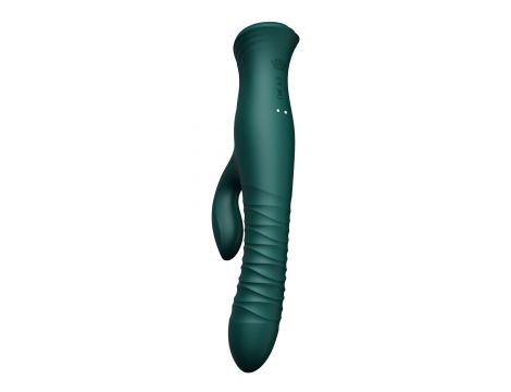 Wibrator króliczek Mose thrusting z podgrzewaniem zielony 25.8 cm - 2