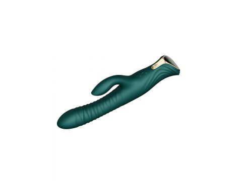 Wibrator króliczek Mose thrusting z podgrzewaniem zielony 25.8 cm - 9