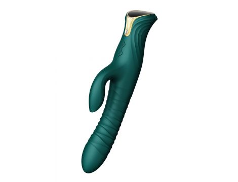 Wibrator króliczek Mose thrusting z podgrzewaniem zielony 25.8 cm - 5