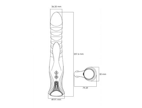 Wibrator króliczek Mose thrusting z podgrzewaniem zielony 25.8 cm - 7