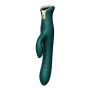 Wibrator króliczek Mose thrusting z podgrzewaniem zielony 25.8 cm - 5