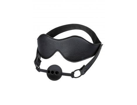 Maska blackout z oddychającym kneblem silikonowym Calexotics - 2