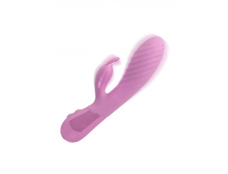 Wibrator króliczek Aura Dual Flutter Calexotics różowy USB 11,5 cm