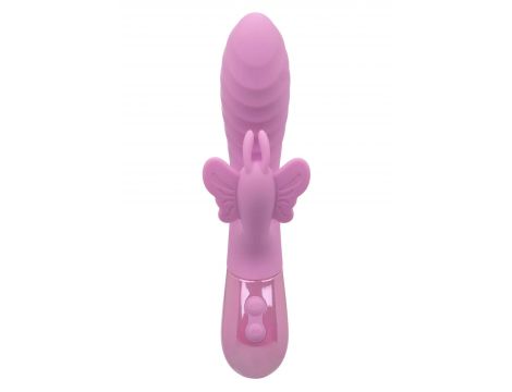 Wibrator króliczek Aura Dual Flutter Calexotics różowy USB 11,5 cm - 4