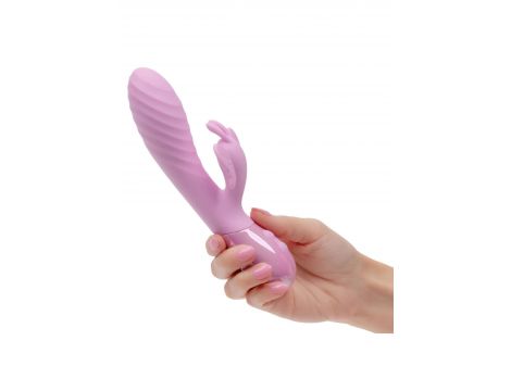 Wibrator króliczek Aura Dual Flutter Calexotics różowy USB 11,5 cm - 5