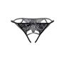 Inez strappy crotchless bikini Black - 5