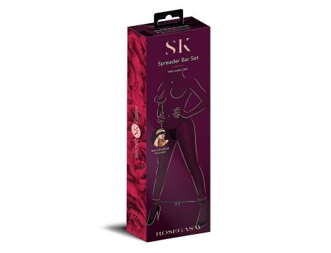 SECRET KISSES ROSEGASM SPREADER BAR SET WITH ANKLE CUFFS