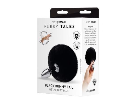 WHIPSMART 3 INCH FLUFFY BUNNY METAL PLUG WITH BLACK TAIL - 3