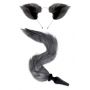 WHIPSMART 4.5 INCH SILICONE PLUG WITH GREY INDIGO FOX TAIL SET - 2
