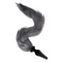 WHIPSMART 4.5 INCH SILICONE PLUG WITH GREY INDIGO FOX TAIL SET - 3