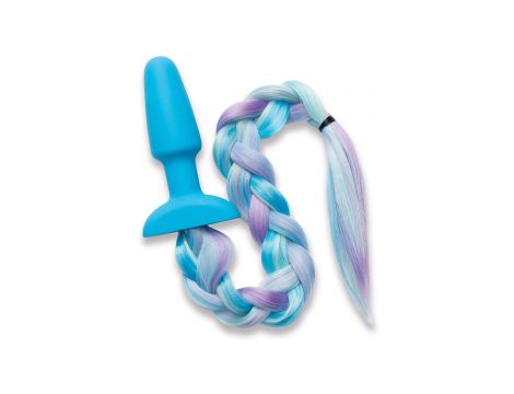 WHIPSMART 4.9 INCH SILICONE PLUG WITH PLAY TAILS UNICORN TAIL - 2