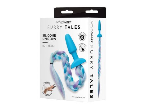 WHIPSMART 4.9 INCH SILICONE PLUG WITH PLAY TAILS UNICORN TAIL - 4