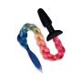 WHIPSMART 4.9 INCH SILICONE PLUG WITH PLAY TAILS RAINBOW TAIL - 4