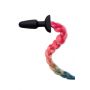 WHIPSMART 4.9 INCH SILICONE PLUG WITH PLAY TAILS RAINBOW TAIL - 3