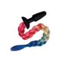 WHIPSMART 4.9 INCH SILICONE PLUG WITH PLAY TAILS RAINBOW TAIL - 2