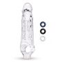 SIZE UP CLEAR VIEW STUDDED PENIS EXTENDER WITH BALL LOOP - 3