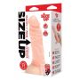 SIZE UP SILICONE REALISTIC PENIS EXTENDER WITH BALL LOOP FLESH - 2