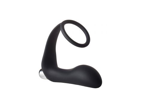 FANTASSTIC VIBRATING ANAL PLUG WITH COCKRING BLACK