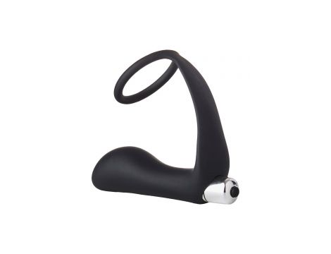 FANTASSTIC VIBRATING ANAL PLUG WITH COCKRING BLACK - 2