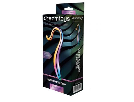GLAMOUR GLASS ELEGANT CURVED DILDO - 5