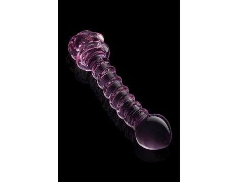 GLAZE GLASS ROSEBUD SPIRAL G-SPOT DILDO - 5
