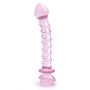 GLAZE GLASS ROSEBUD SPIRAL G-SPOT DILDO - 5