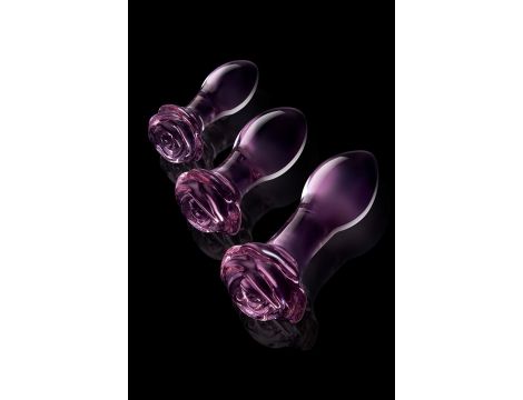 GLAZE GLASS ROSEBUD ANAL TRANING SET - 2
