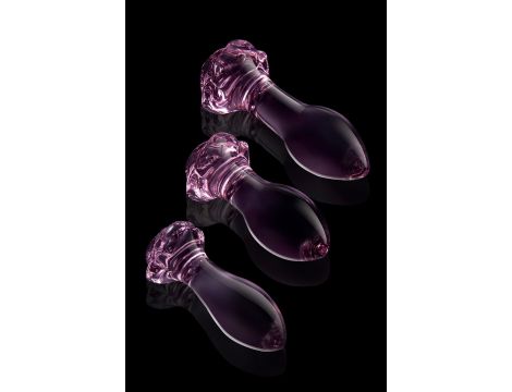 GLAZE GLASS ROSEBUD ANAL TRANING SET - 5